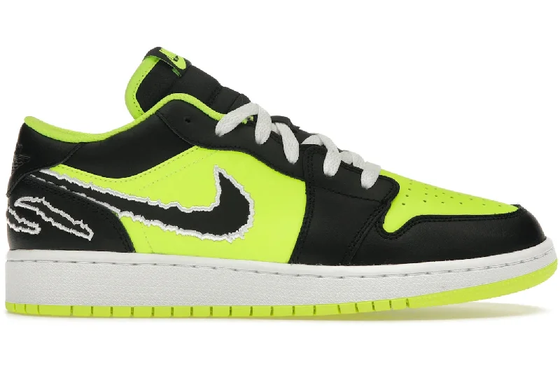 Air Jordan 1 Low SE Black Cat Volt