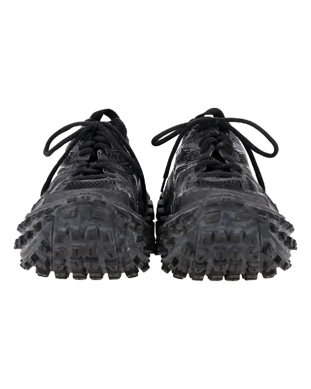 Balenciaga Bouncer Sneakers in Black Polyurethane