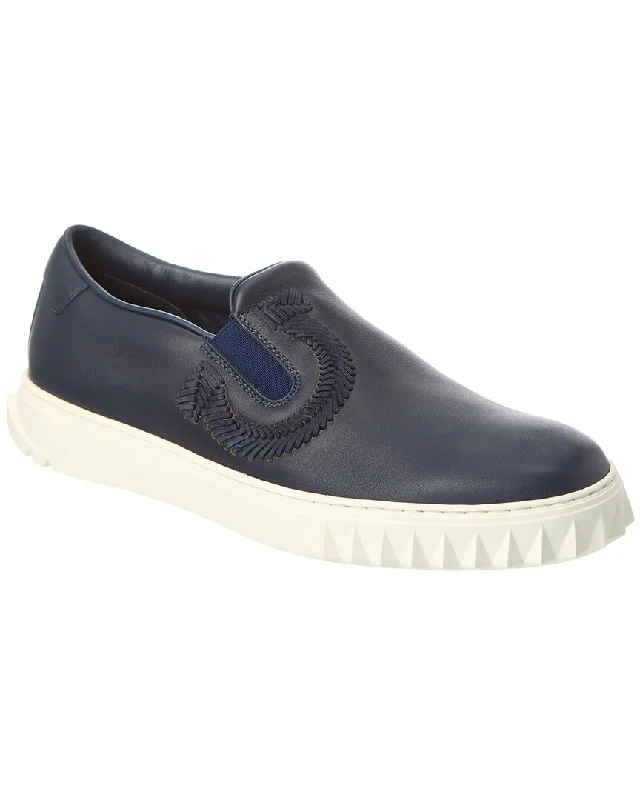 Ferragamo Lexus Leather Slip-On Sneaker