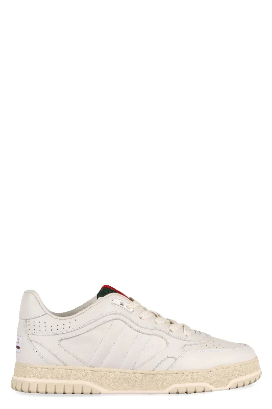 GUCCI Re-Web Low-Top Leather Sneakers