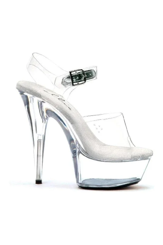 609-BROOK Platform Sandal  | Clear Vinyl