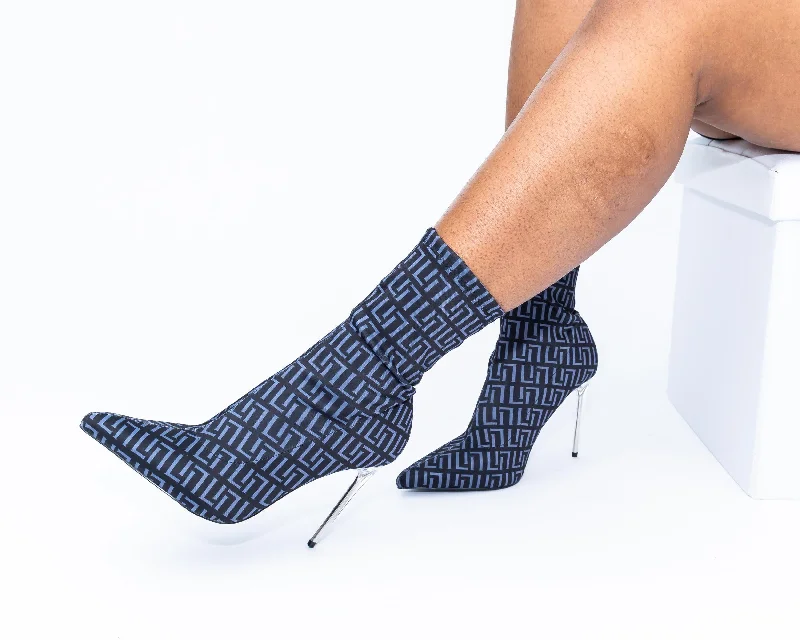 ABSTRACT SOCK BOOTIE