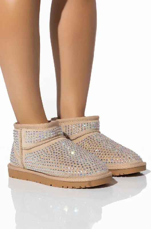 AKIRA FAIRYSTALE BLING BOOTIE IN NUDE