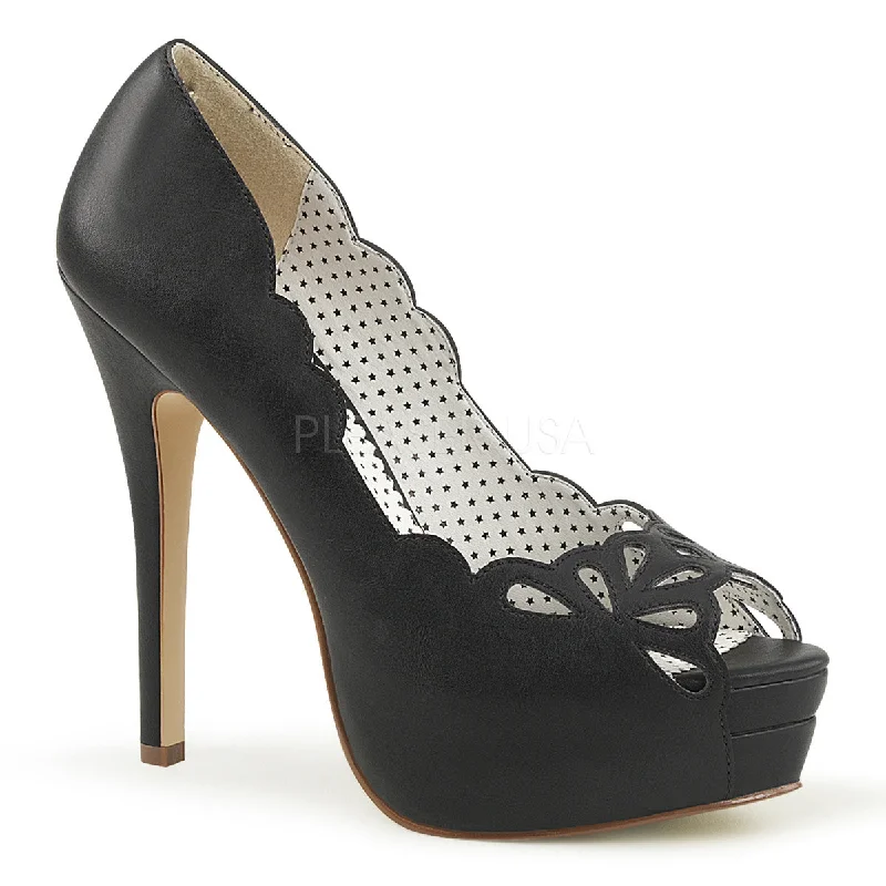 Black Peep Toe Platforms Bella-30