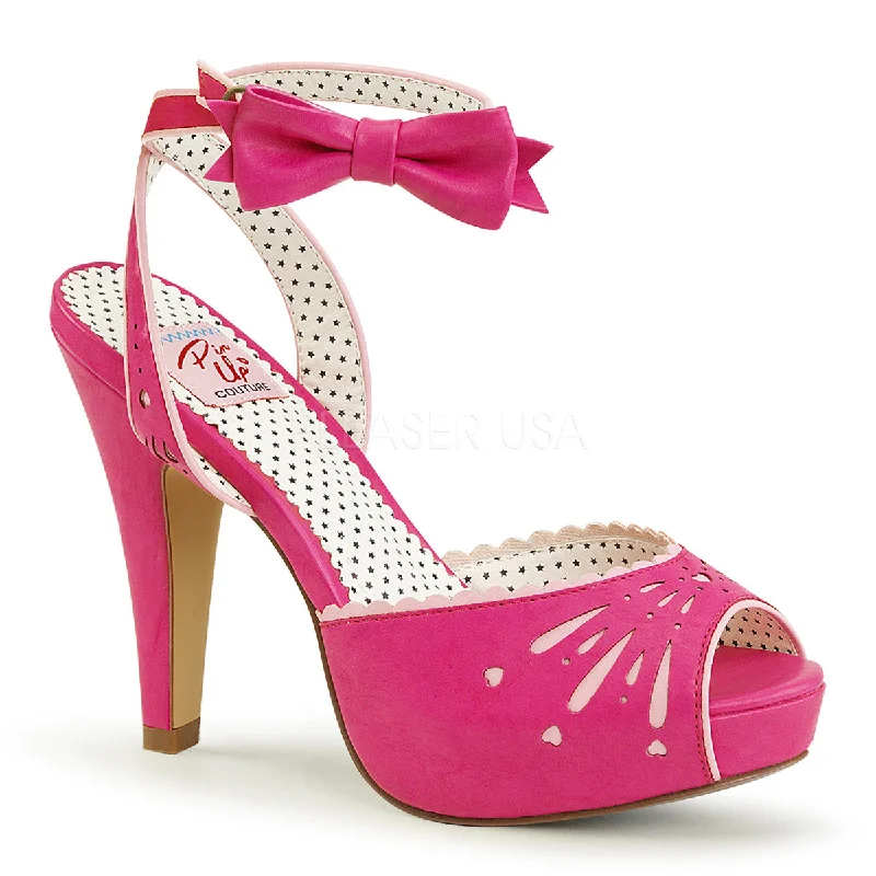 Pin Up Bettie Pink Peep Toe Sandals