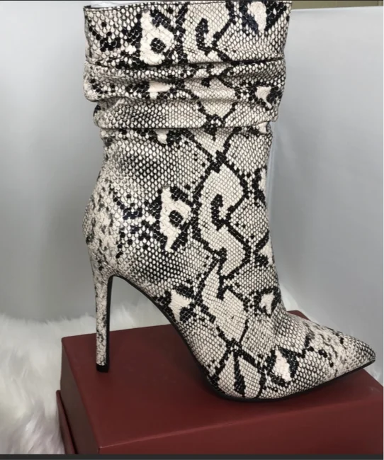 Remi Stiletto Snake Print Ankle Bootie