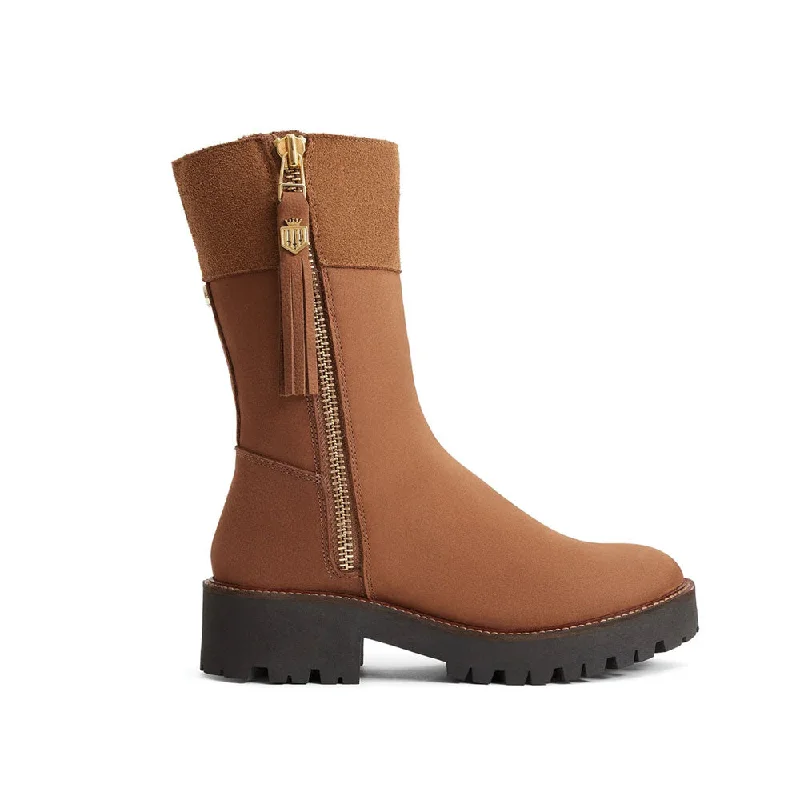 Fairfax & Favor Ladies Shearling Lined Paris Nubuck Boots