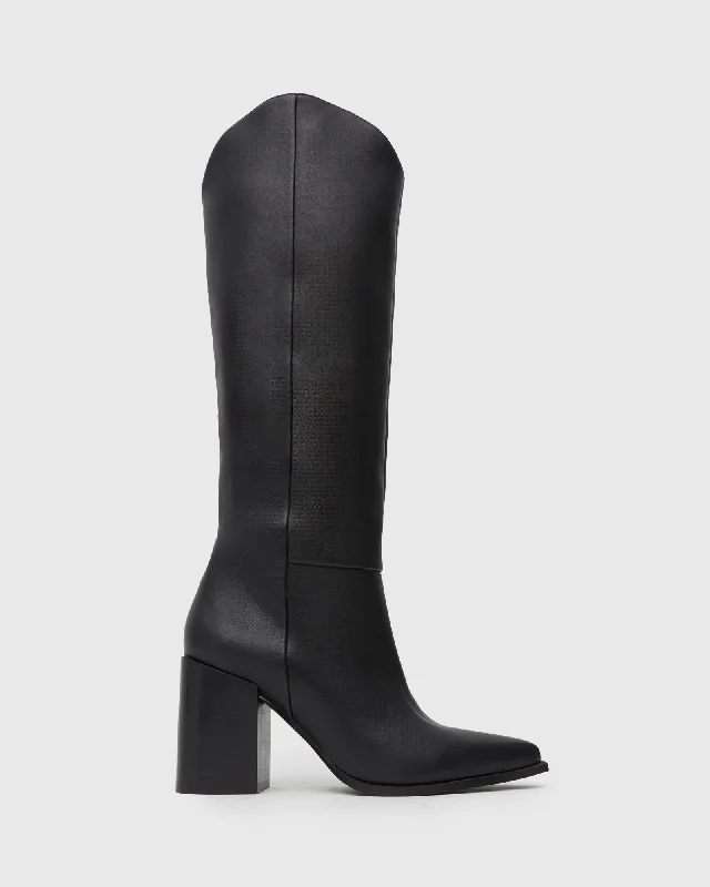 JERICO Block Heel Knee Boots