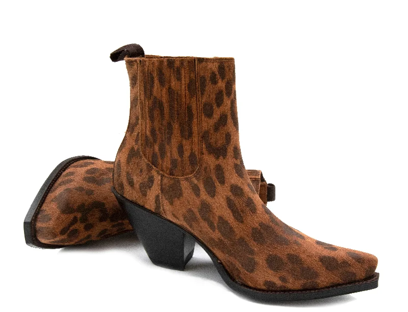 Leopard Ankle Boots