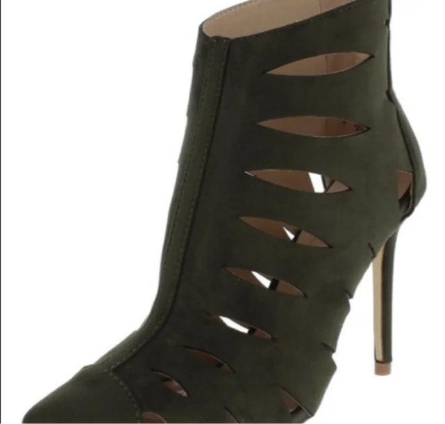 Luna Olive Green Heels