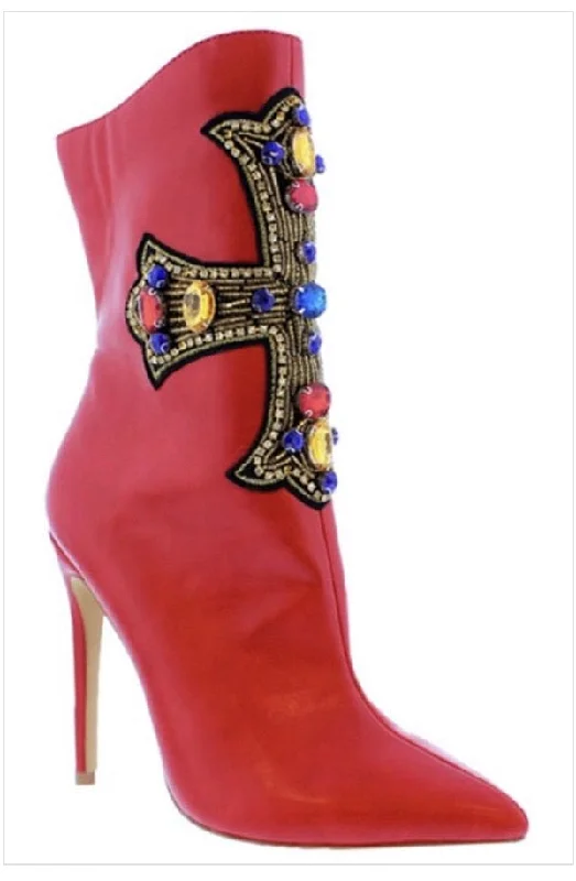 Lyrica Red Booties