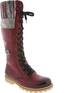 Rieker Z1442-35 Red Tall Boot