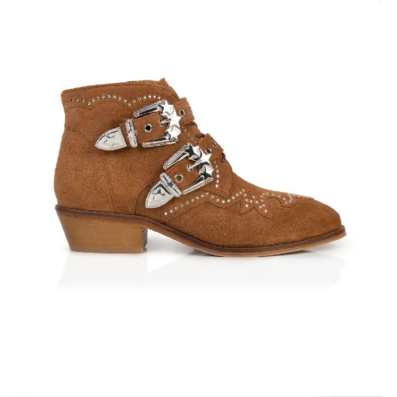 Starlight: Tan Suede Ankle Boots