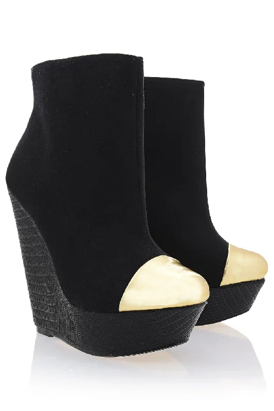 POLYANNE Black Sky High Wedges