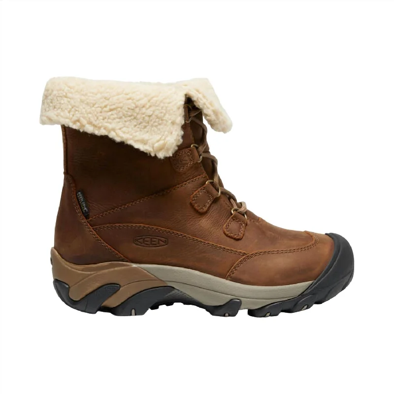 Women's Betty Boot Short Waterproof Boots In Brown Shitake