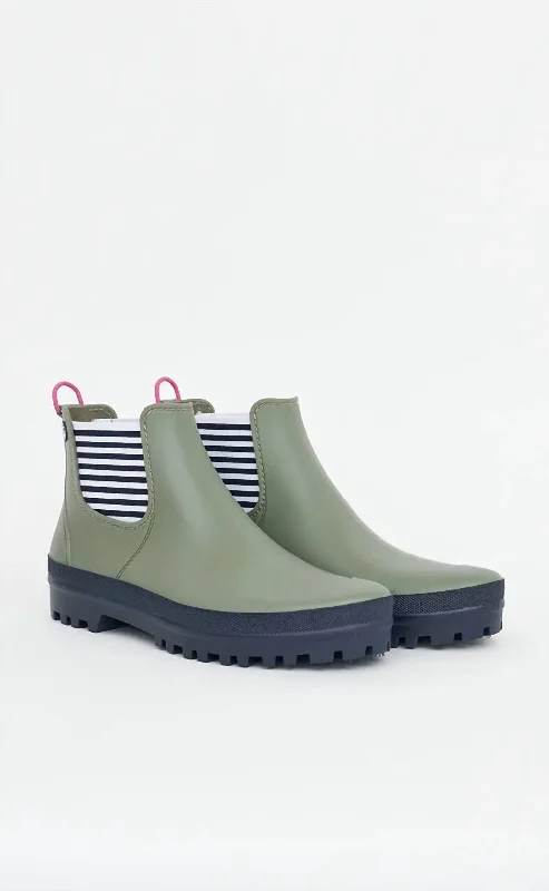 Women's Waterproof Rain Boots In Khaki