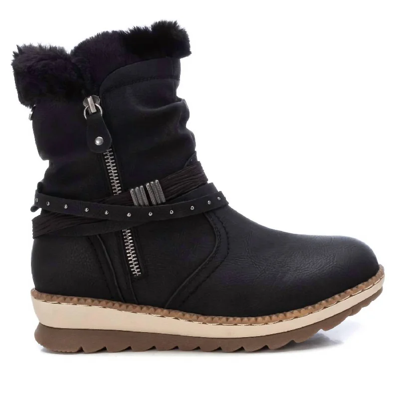 Women's Winter Booties In Black