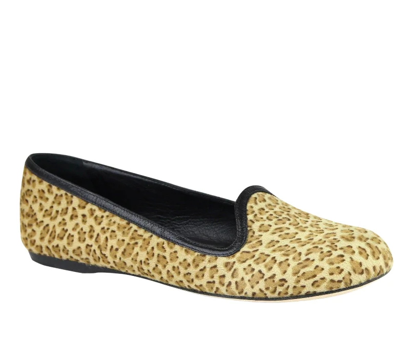 Bottega Veneta Women's Leather / Pony Hair Cheetah Print Flats