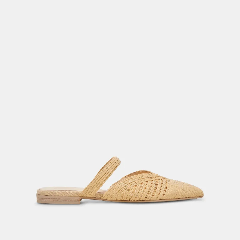 KALINE FLATS LT NATURAL RAFFIA