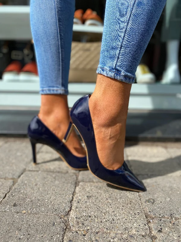 LODI RACHEL HEEL - NAVY PATENT