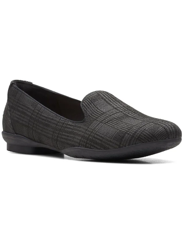 Sara Poppy Womens Slip On Smoking Loafers