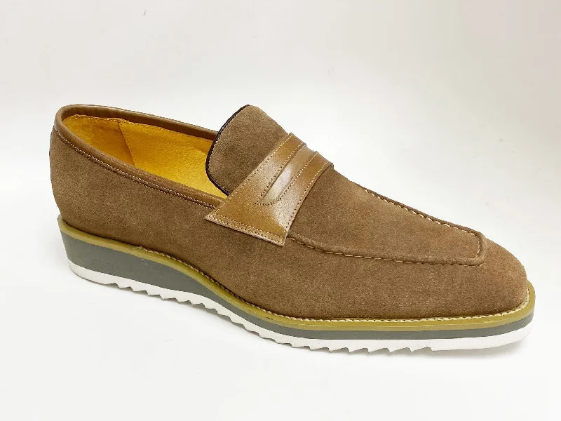 Suede Slip-On Penny Loafer Mocha