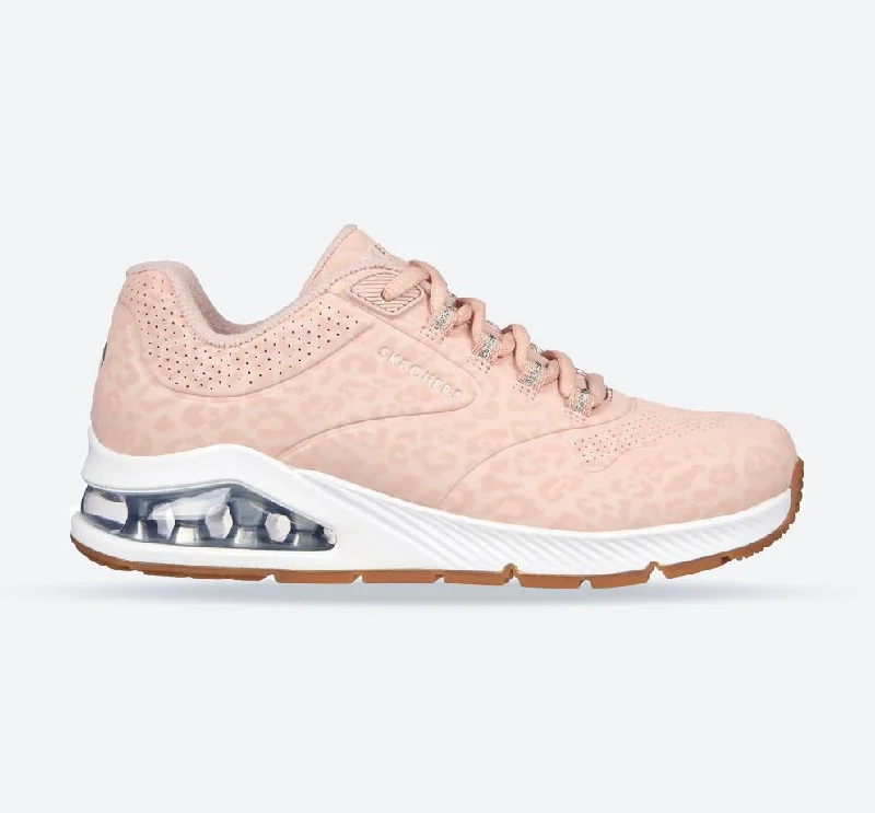 Women's Wide Fit Skechers 155642 Uno 2 In Kat Neato Trainers - Blush