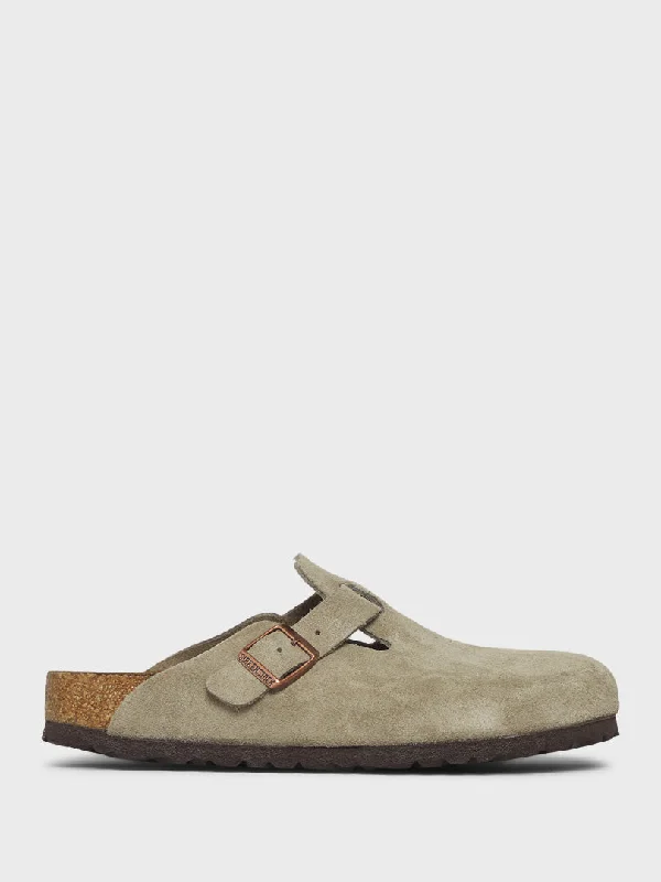 Boston Suede Sandals in Taupe