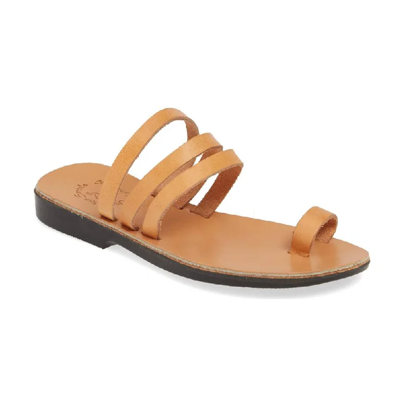 Angela - Leather Slip On Sandal | Tan