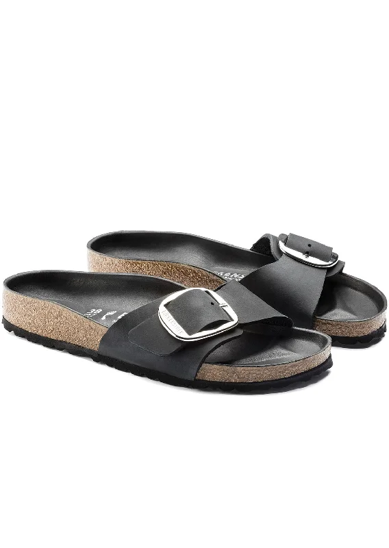 Birkenstock Women's Madrid Big Buckle Oiled Leather Narrow Sandals