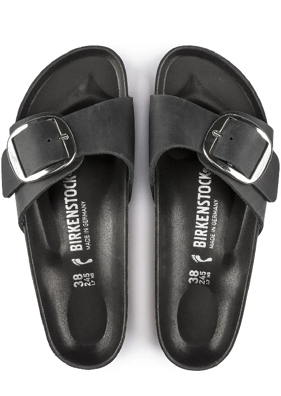 Birkenstock Women's Madrid Big Buckle Oiled Leather Narrow Sandals