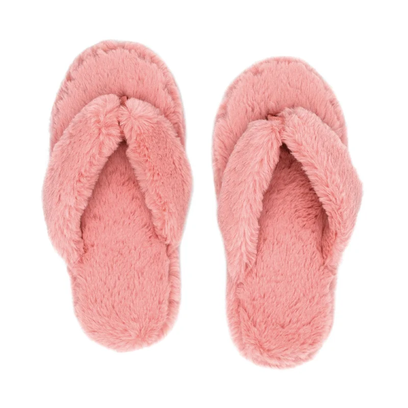 Blush Pink Cottontail Flip Flop Slippers