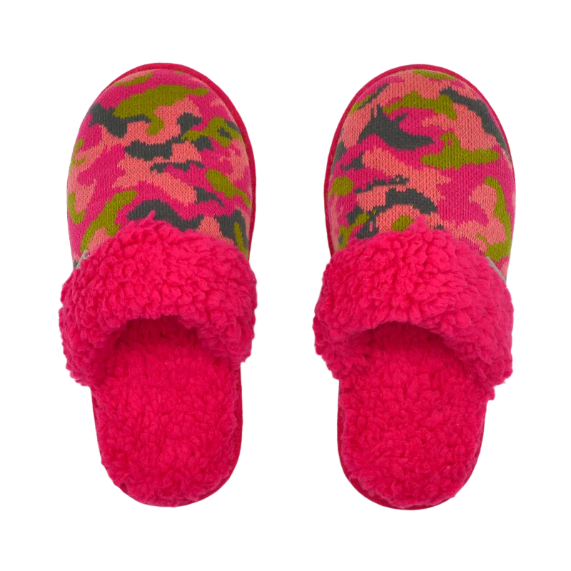 Bright Slide Slippers - Camo Pink