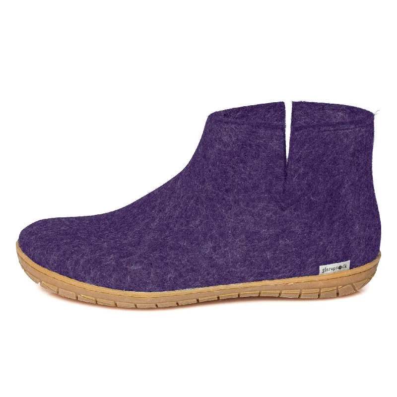 Glerups Slipper - Ankle Boot Cut (Natural Rubber Sole)