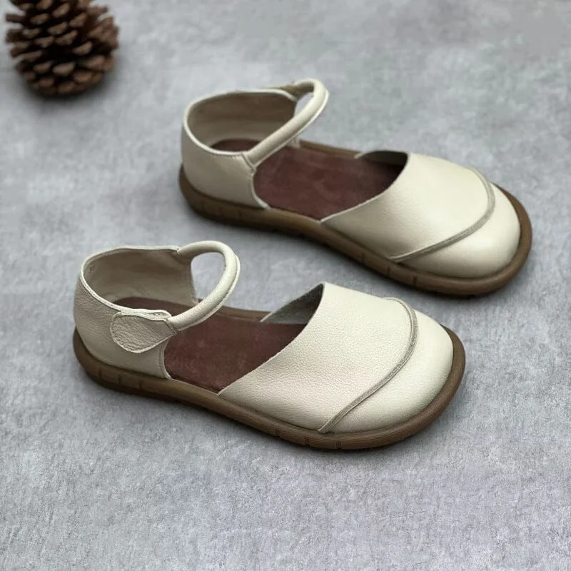 Retro Handmade Leather Flat Casual Sandals