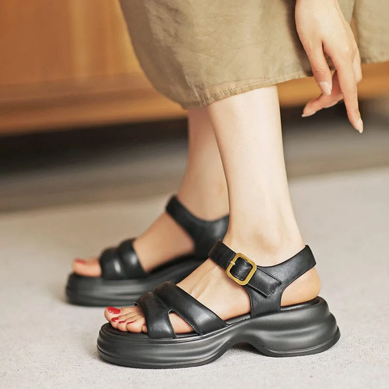 Summer Casual Minimalist Leather Sandals