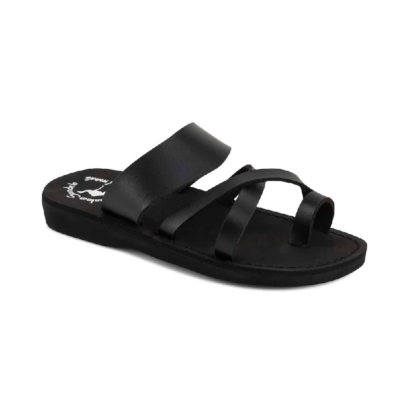 The Good Shepherd  Vegan - Leather Alternative Sandal | Black