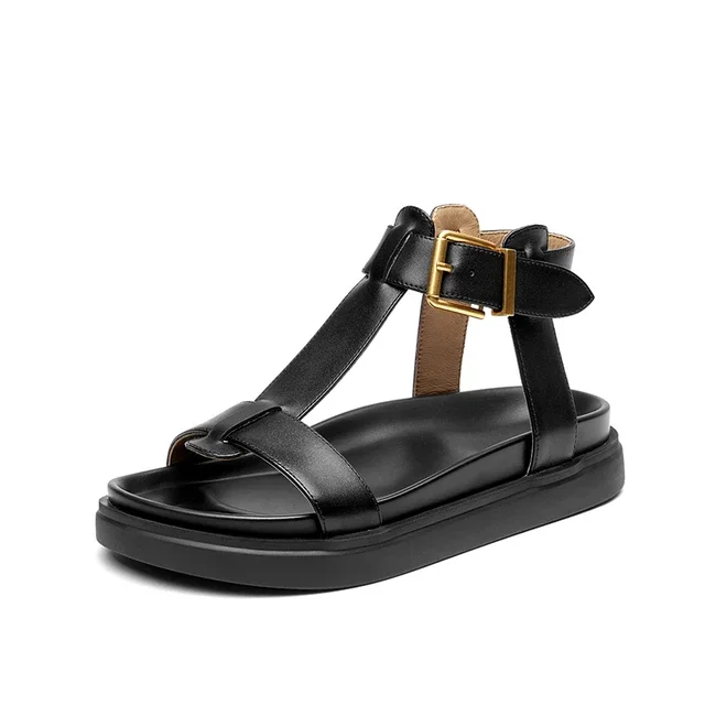 USS Shoes Sara Women's T-Strap Leather Sandal