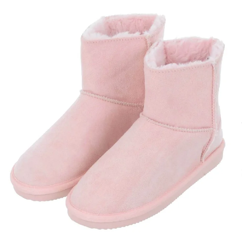 Womens Slipper Boot Luxury Microsuede Cosy Faux Fur Lining