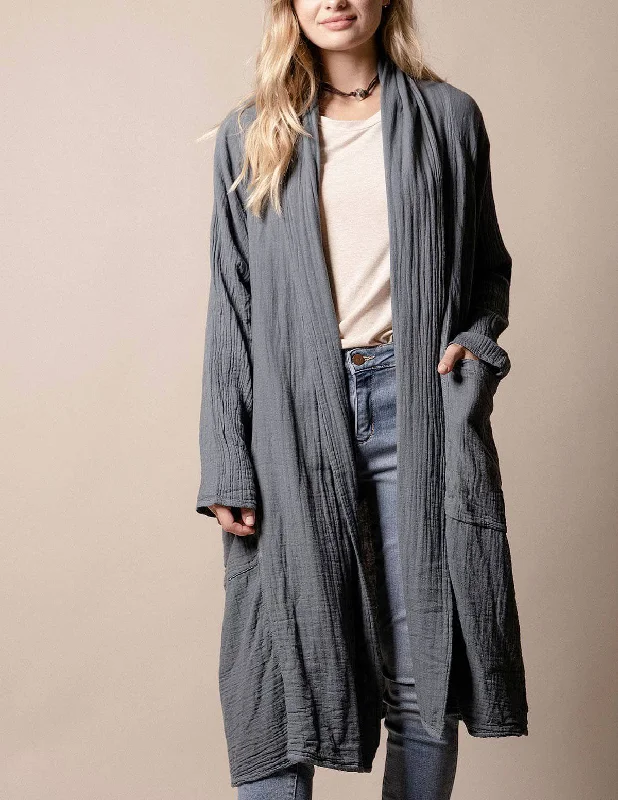 Brenley Wrap Jacket - Grey Lightweight sweaters for spring