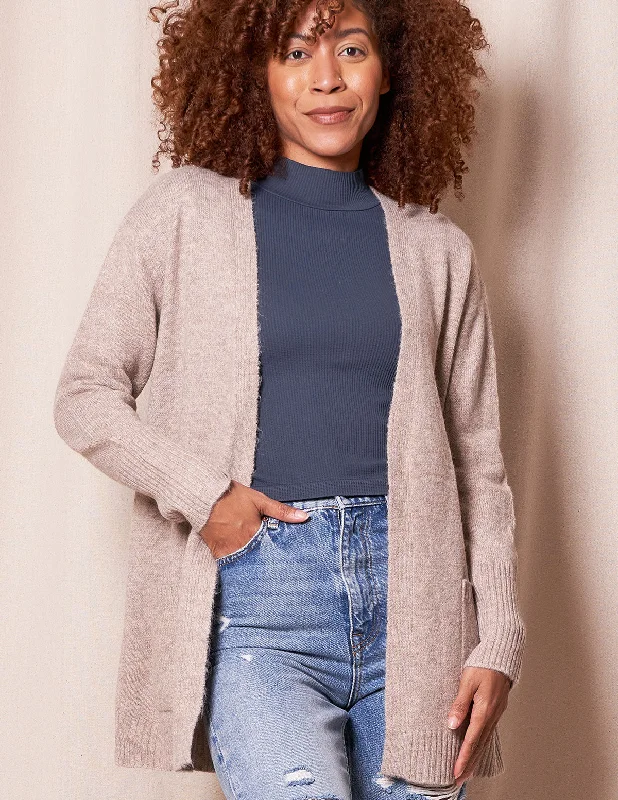 Cosy Open Front Cardigan Fashionable sweaters