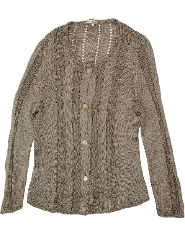 MUSETTI Womens Cardigan Sweater UK 4 XS Grey Viscose Mohair sweaters