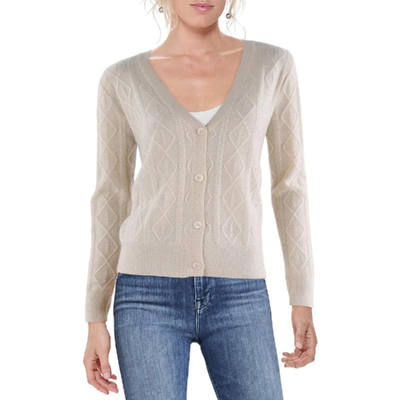 Philosophy Womens Cashmere Cable Knit Cardigan Sweater Best sweaters for winter