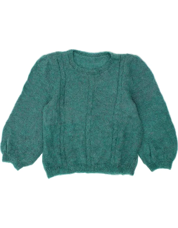 VINTAGE Womens Boat Neck Jumper Sweater UK 14 Large Green North Face sweaters