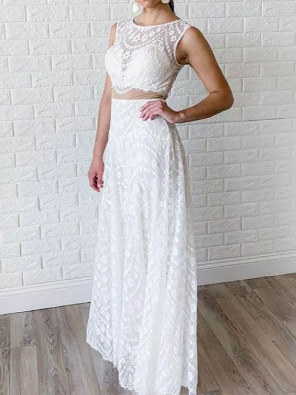 Lace Sheath/Column Floor-Length Scoop Beach Wedding Dress,DS3797 Empire Waist Dress