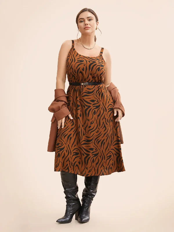 Leopard Print Cami Midi Dress Clubbing midi dresses