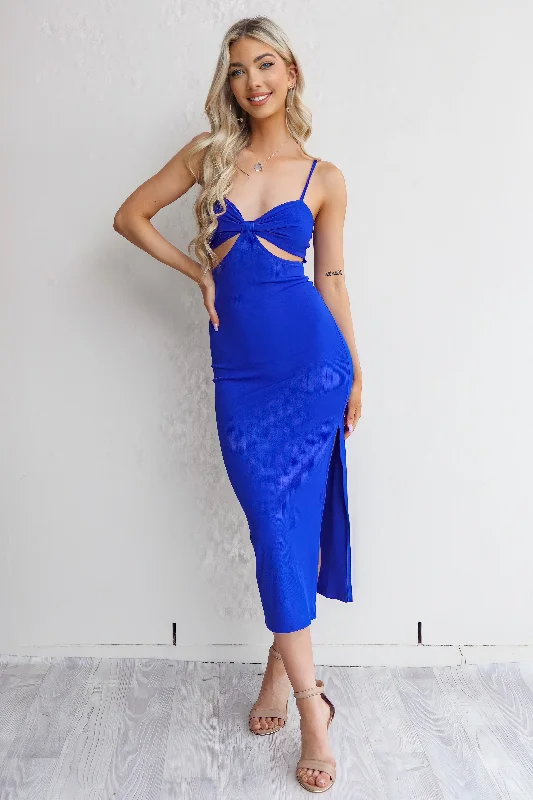 Nia Dress - Electric Blue Best midi dresses for plus size