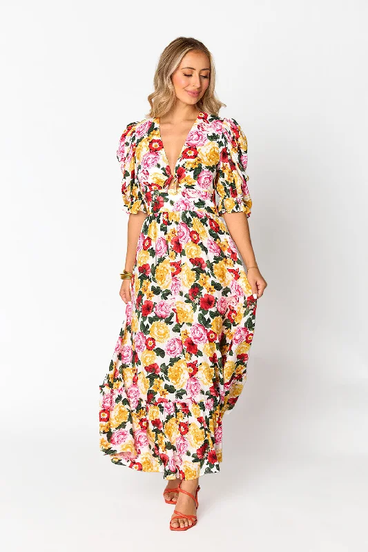 Miranda Puff Sleeve Maxi Dress - Vanity Boho maxi dresses