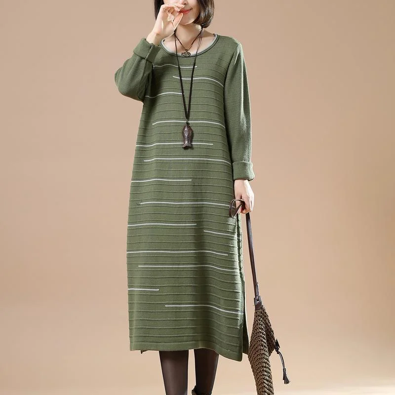 Vintage green sweater dresses knit maxi dress people coming and going Lace maxi dresses