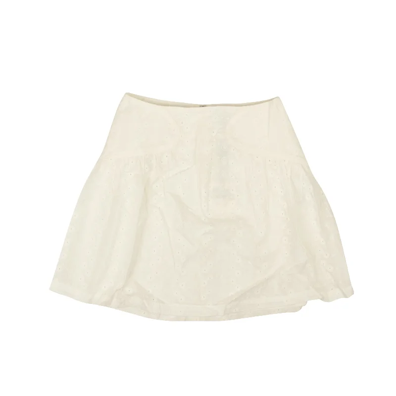 Opening Ceremony OPTIC WHITE EYELET MINI SKIRT